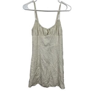 Urban Outfitters Cream Dainty Polka Dot Mini Dress